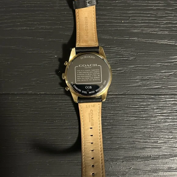 Coach Black and Gold Chronograph Watch - Picture 5 of 6